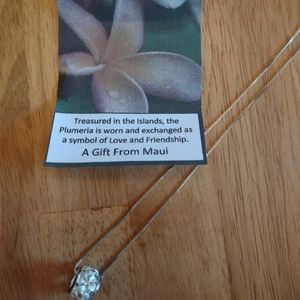 Plumeria Silver Necklace